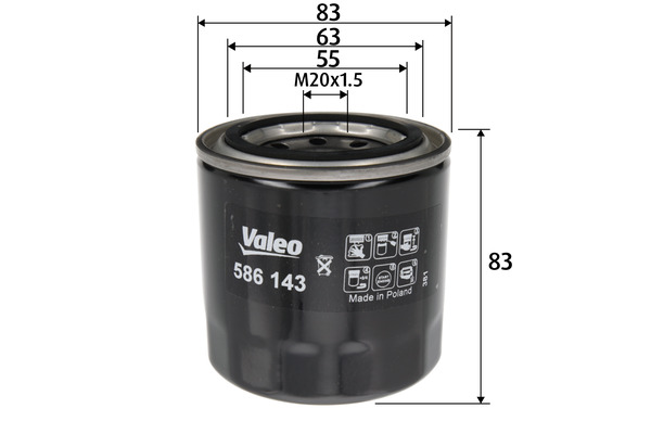 Filtru ulei 586143 VALEO